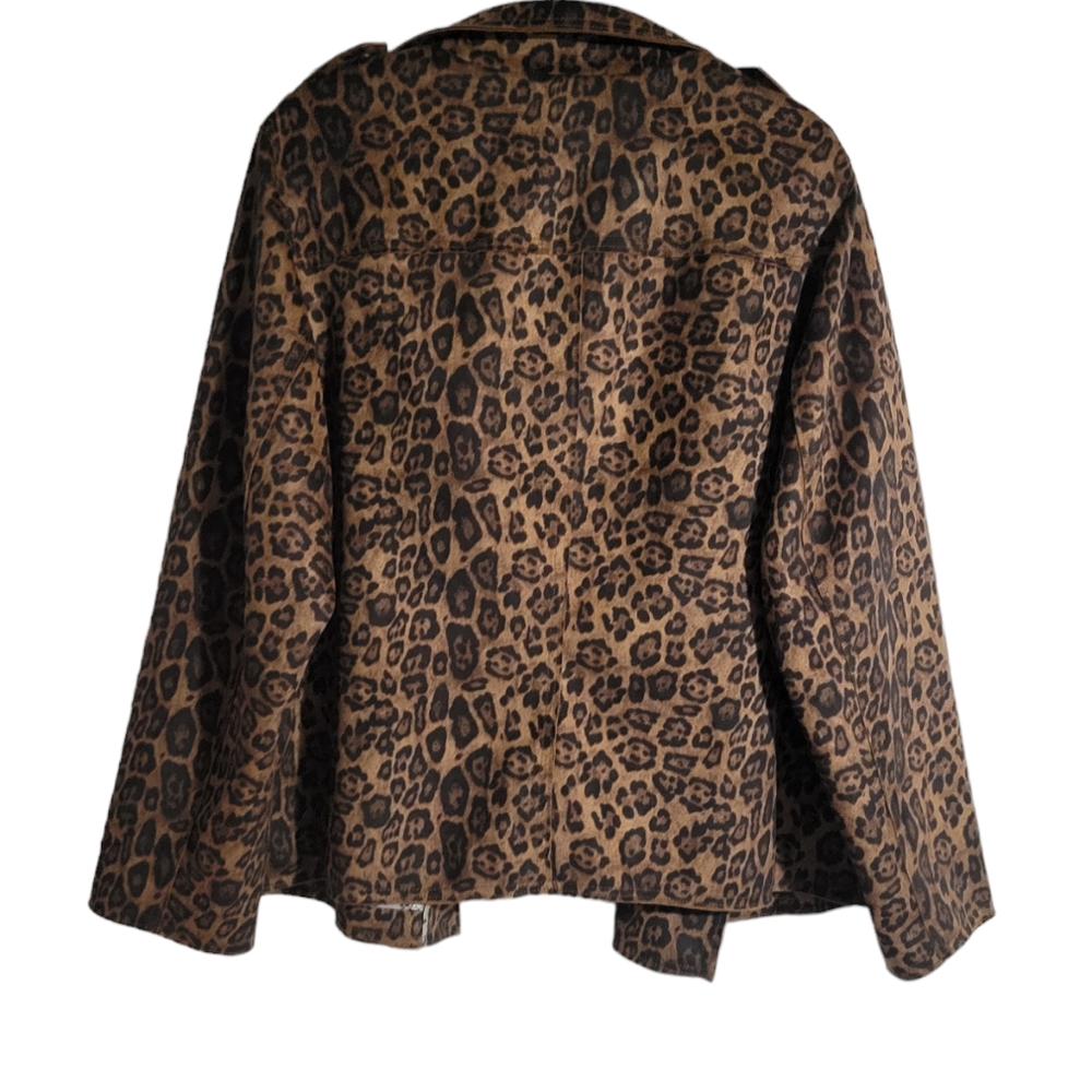 Philosophy Faux Leather Cheetah Print Jacket - Picture 2 of 4